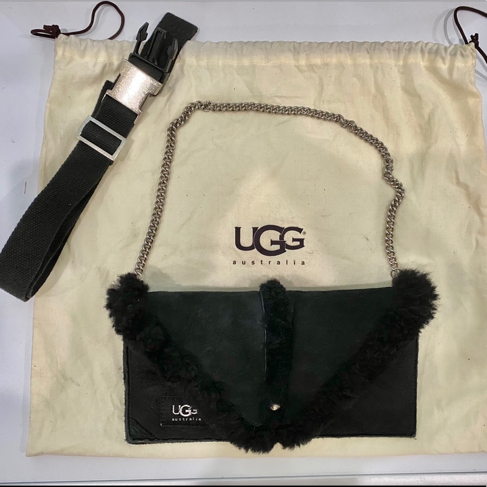 Ugg Shearling RARE 3-in-1 Belt, Shoulder, & Clutch